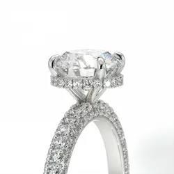 Verlobungsring Diamant Pamina II Versteckter Halo | Celinni Paris