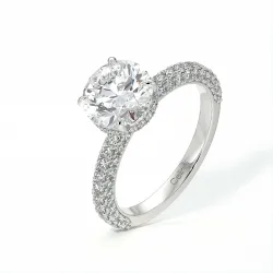 Bague de Fiançailles Diamant Pamina II Halo Caché | Celinni Paris