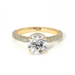 Verlobungsring Diamant Pamina II Versteckter Halo | Celinni Paris