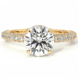 Verlobungsring Diamant Pamina II Versteckter Halo | Celinni Paris