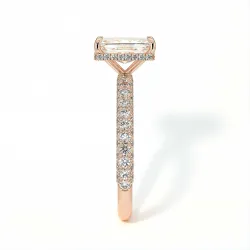 Verlobungsring Diamant Pamina II Strahlender Halo Versteckt | Celinni Paris