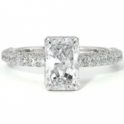 Bague de Fiançailles Diamant Pamina II Radiant Halo Caché | Celinni Paris