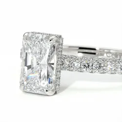 Verlobungsring Diamant Pamina II Strahlender Halo Versteckt | Celinni Paris