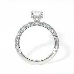 Bague de Fiançailles Diamant Pamina II Radiant Halo Caché | Celinni Paris