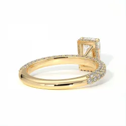 Verlobungsring Diamant Pamina II Strahlender Halo Versteckt | Celinni Paris