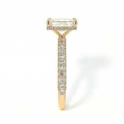 Bague de Fiançailles Diamant Pamina II Radiant Halo Caché | Celinni Paris