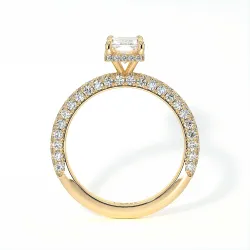 Verlovingsring Diamant Pamina II Stralende Halo Verborgen | Celinni Parijs