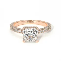 Bague de Fiançailles Pamina II Princesse Halo Caché