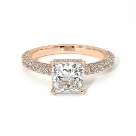 Bague de Fiançailles Pamina II Princesse Halo Caché