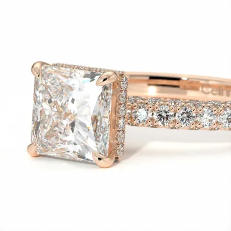 Bague de Fiançailles Pamina II Princesse Halo Caché