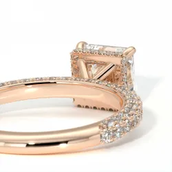 Verlobungsring Diamant Pamina II Prinzessin Halo Versteckt | Celinni Paris