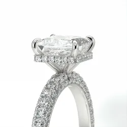 Verlovingsring Diamant Pamina II Princess Halo Verborgen | Celinni Parijs