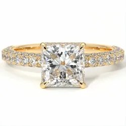 Verlobungsring Diamant Pamina II Prinzessin Halo Versteckt | Celinni Paris