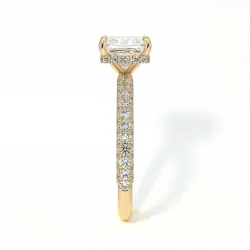 Bague de Fiançailles Diamant Pamina II Princess Halo Caché | Celinni Paris