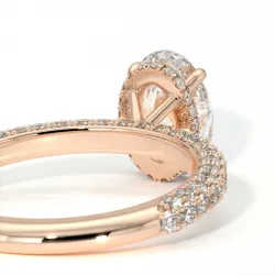 Verlovingsring Diamant Pamina II Ovaal Halo Verborgen | Celinni Parijs