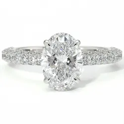 Verlobungsring Diamant Pamina II Oval Halo Versteckt | Celinni Paris