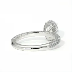 Anillo de Compromiso Diamante Pamina II Oval Halo Oculto | Celinni Paris