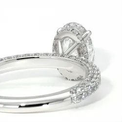 Bague de Fiançailles Diamant Pamina II Oval Halo Caché | Celinni Paris