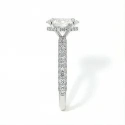 Verlovingsring Diamant Pamina II Ovaal Halo Verborgen | Celinni Parijs