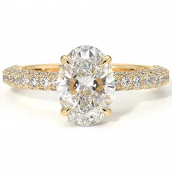 Verlovingsring Diamant Pamina II Ovaal Halo Verborgen | Celinni Parijs