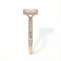 Bague de Fiançailles Diamant Pamina II Émeraude Halo Caché | Celinni Paris