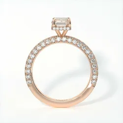 Bague de Fiançailles Diamant Pamina II Émeraude Halo Caché | Celinni Paris