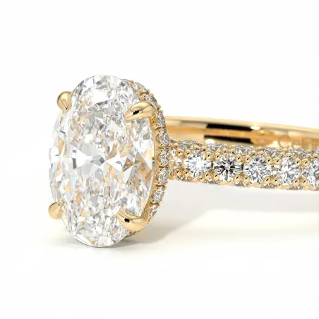 Pamina II Oval Hidden Halo Engagement Ring