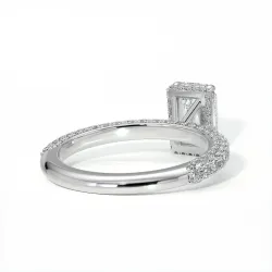 Bague de Fiançailles Diamant Pamina II Émeraude Halo Caché | Celinni Paris