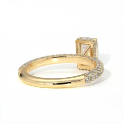 Bague de Fiançailles Diamant Pamina II Émeraude Halo Caché | Celinni Paris