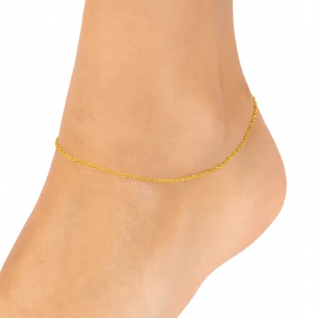 Feine Ankerfußkette aus 750er Gelbgold - 18K