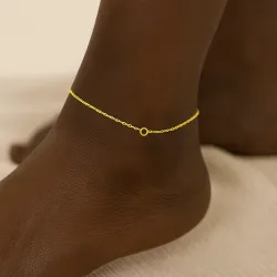 Chaîne de cheville forçat fine or 18K
