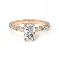 Verlobungsring Diamant Pamina II Strahlender Halo Versteckt | Celinni Paris