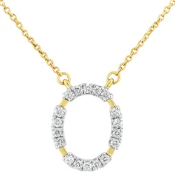 Pendentif Diamants Naturels Dream Ovale en Or Jaune 18K