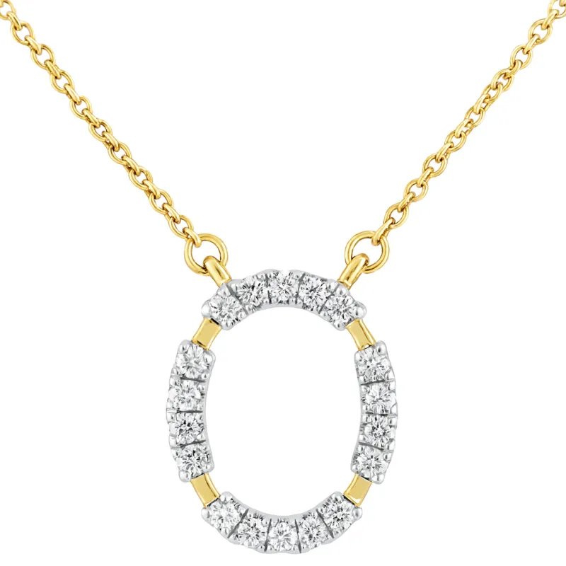 Pendentif Diamants Naturels Dream Ovale en Or Jaune 18K