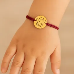 copy of Bracelet Cordon Noir Nœud Infini en Or Jaune 18 Carats