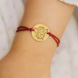 copy of Bracelet Cordon Noir Nœud Infini en Or Jaune 18 Carats