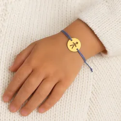 copy of Bracelet Cordon Noir Nœud Infini en Or Jaune 18 Carats