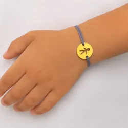 copy of Bracelet Cordon Noir Nœud Infini en Or Jaune 18 Carats