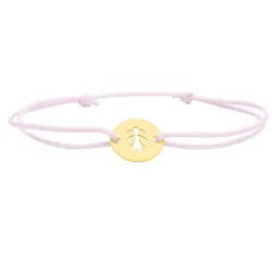 copy of Bracelet Cordon Noir Nœud Infini en Or Jaune 18 Carats