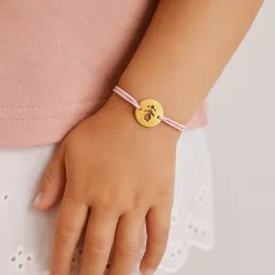 copy of Bracelet Cordon Noir Nœud Infini en Or Jaune 18 Carats