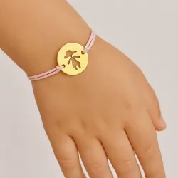 copy of Bracelet Cordon Noir Nœud Infini en Or Jaune 18 Carats