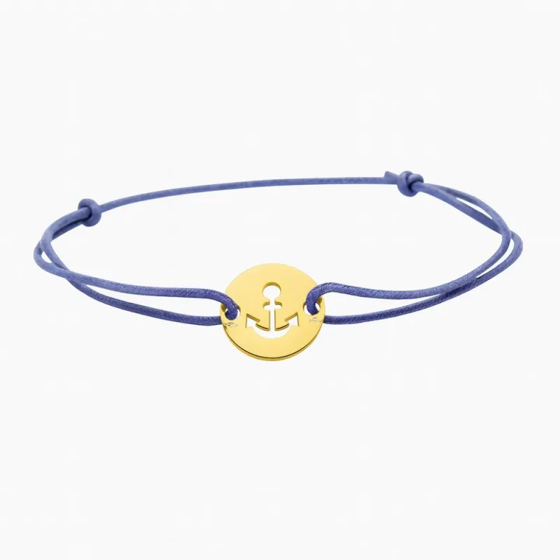 copy of Bracelet Cordon Noir Nœud Infini en Or Jaune 18 Carats