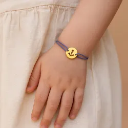 copy of Bracelet Cordon Noir Nœud Infini en Or Jaune 18 Carats