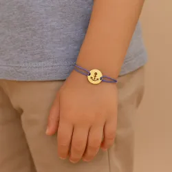 copy of Bracelet Cordon Noir Nœud Infini en Or Jaune 18 Carats