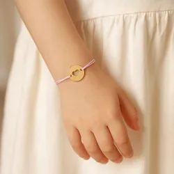 copy of Bracelet Cordon Noir Nœud Infini en Or Jaune 18 Carats