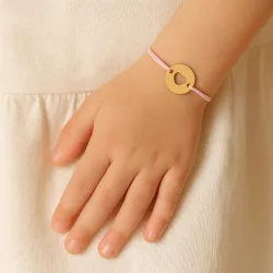 copy of Bracelet Cordon Noir Nœud Infini en Or Jaune 18 Carats