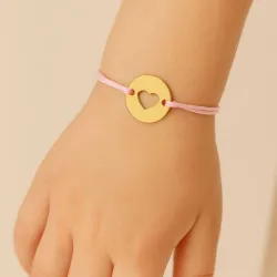 copy of Bracelet Cordon Noir Nœud Infini en Or Jaune 18 Carats