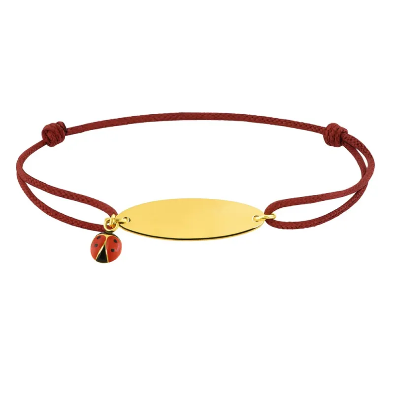 copy of Bracelet Cordon Noir Nœud Infini en Or Jaune 18 Carats