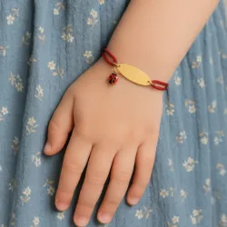 copy of Bracelet Cordon Noir Nœud Infini en Or Jaune 18 Carats