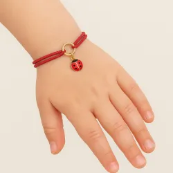 copy of Bracelet Cordon Noir Nœud Infini en Or Jaune 18 Carats